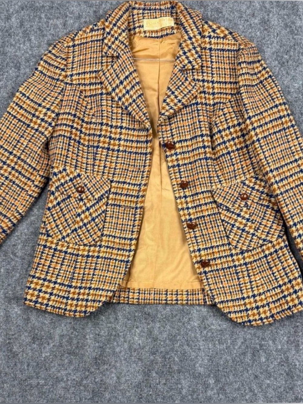 Vintage Pendleton houndstooth wool blazer